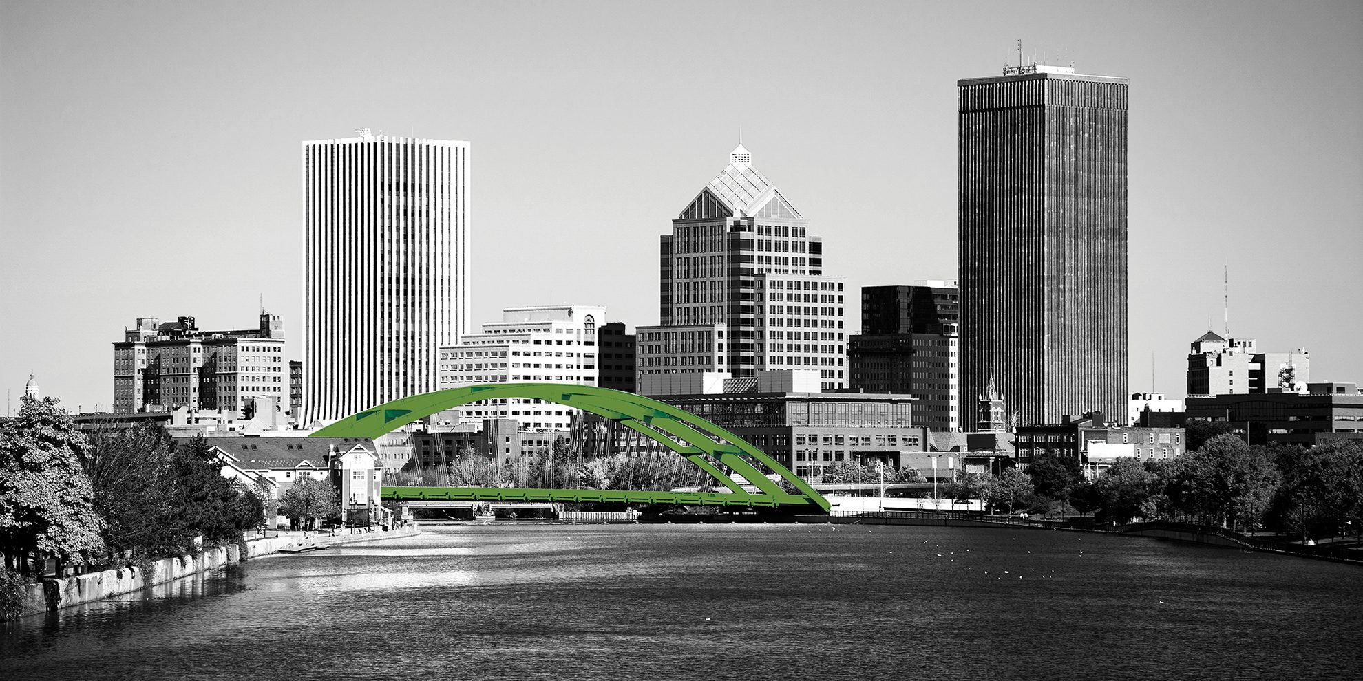 Rochester Bridge Skyline